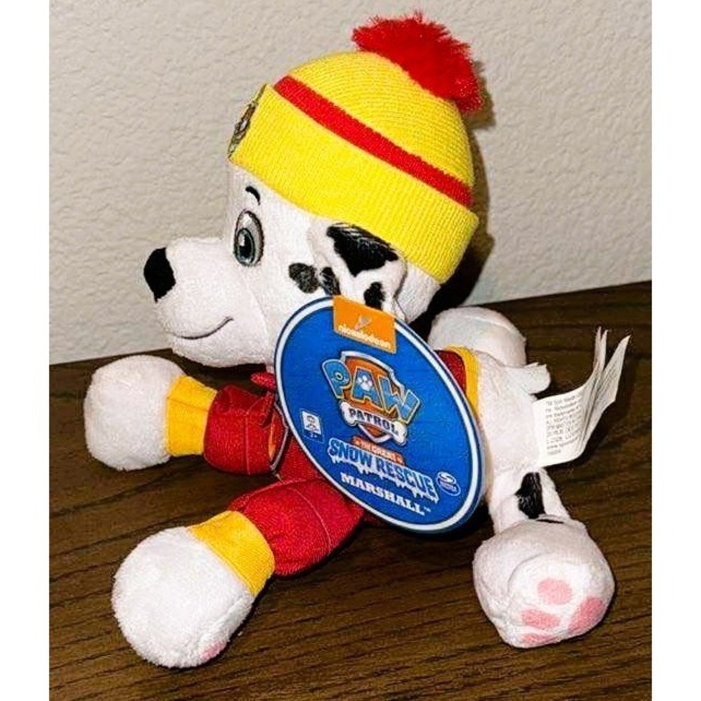 PAW PATROL THE GREAT SNOW  RESCUE PUP MARSHALL 8 INCH PLUSH NEW - Picture 2 of 4